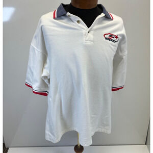 Vintage USA Hockey Mens XXL Embroidered White Short Sleeve Polo Shirt
